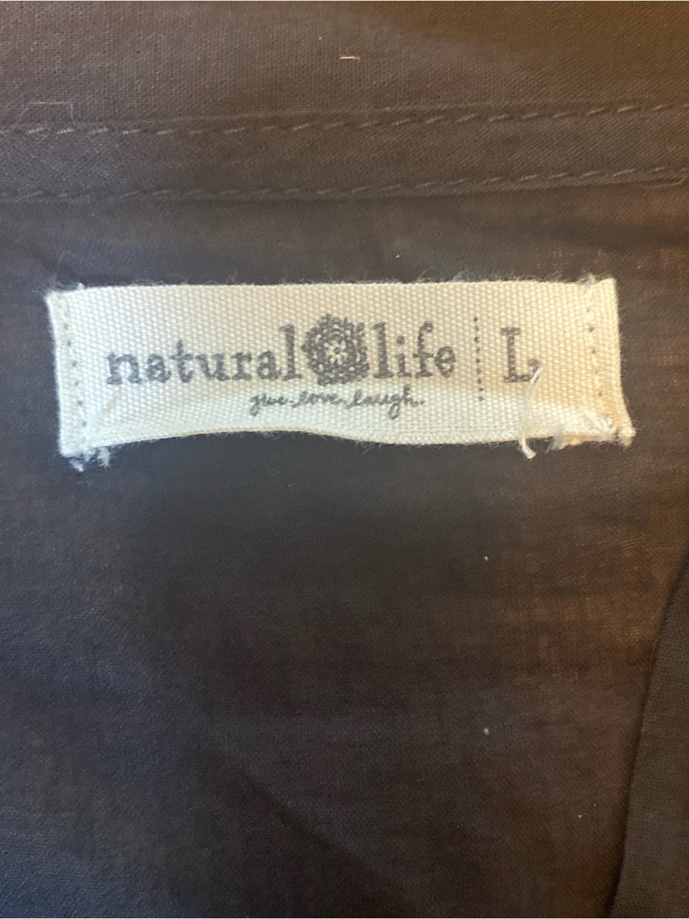 Natural Life Chloe Woven Button Front Cotton Bohemian Midi Dress Size Large - Picture 7 of 9